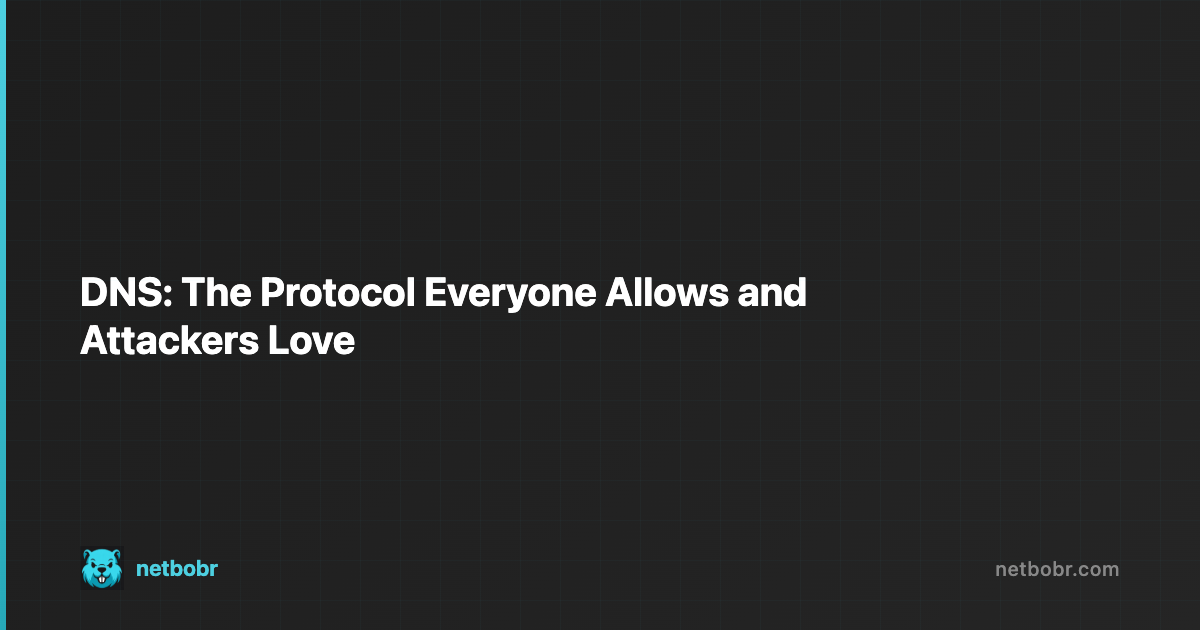 DNS: The Protocol Everyone Allows and Attackers Love